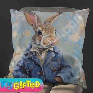 Beatrix Potter Peter Rabbit Pillow, full pillow or case only, Spun Polyester or Faux Suede case, decorative Peter Rabbit cushion for child