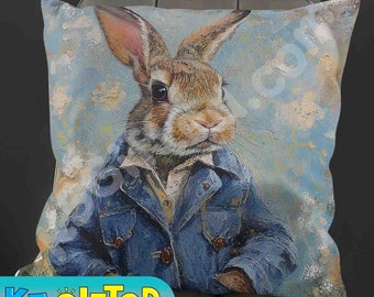 Peter Rabbit Nursery Pillow: full or case only, spun polyester or faux suede