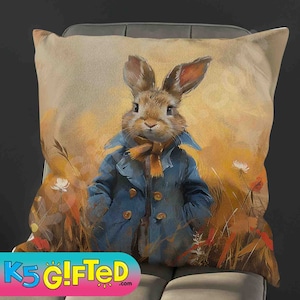 Beatrix Potter Peter Rabbit Pillow: full or case only, spun polyester or faux suede