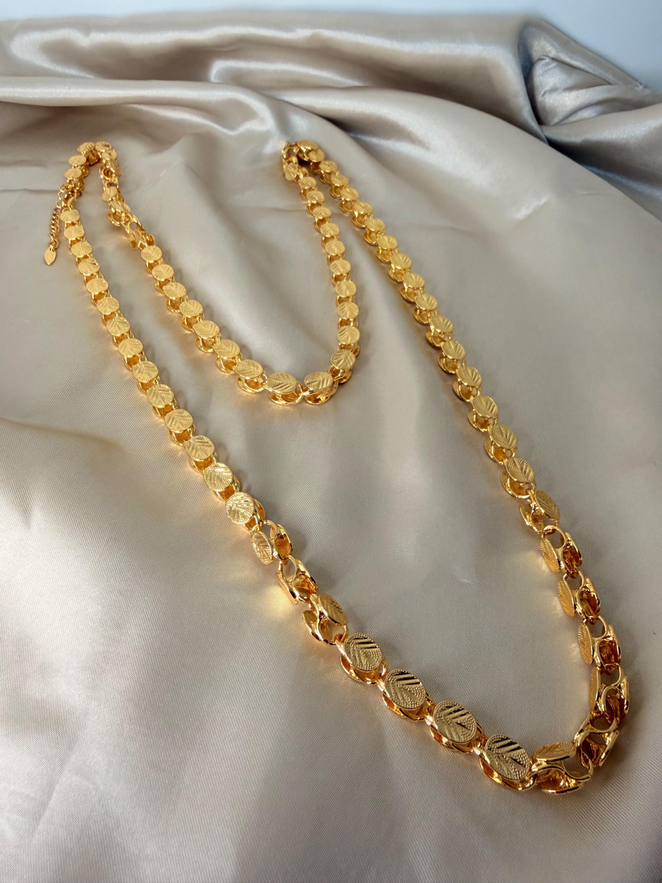 24K Gold Plated Handmade Palestinian Halabi Necklace | Layered