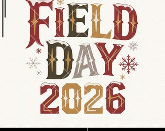Field Day 2026 Wizard Winter Style | Vintage Style Shirt PNG for School Event