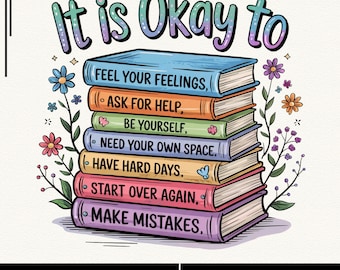 Mental Health Awareness PNG: Positive Affirmations (Digital Download)