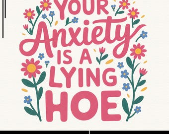 Grappig angstcitaat PNG: Sarcastic Mental Health Design (digitale download)