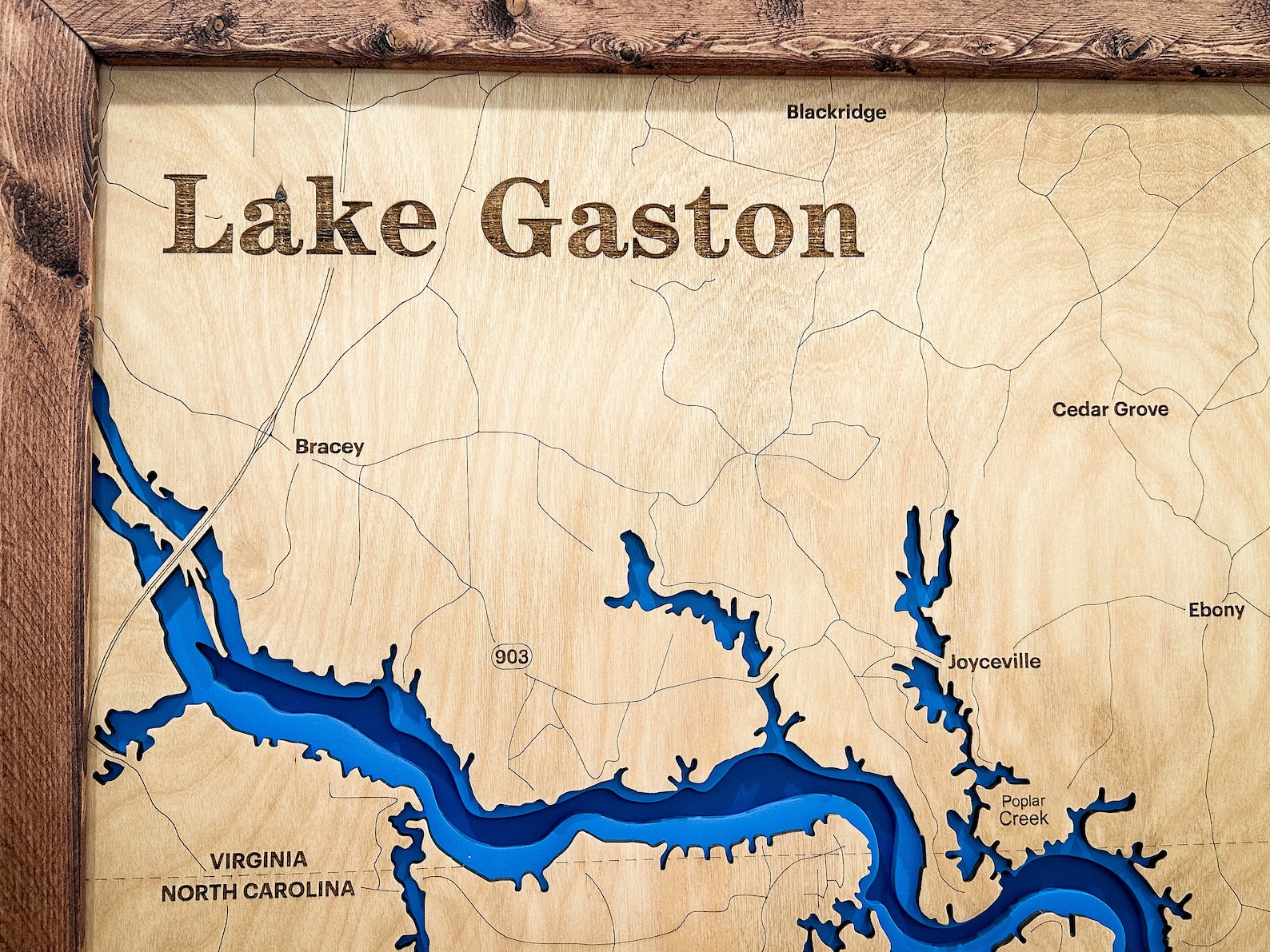 Lake Gaston NC Map Lake Map Topographic Map Sign Lake Gaston North