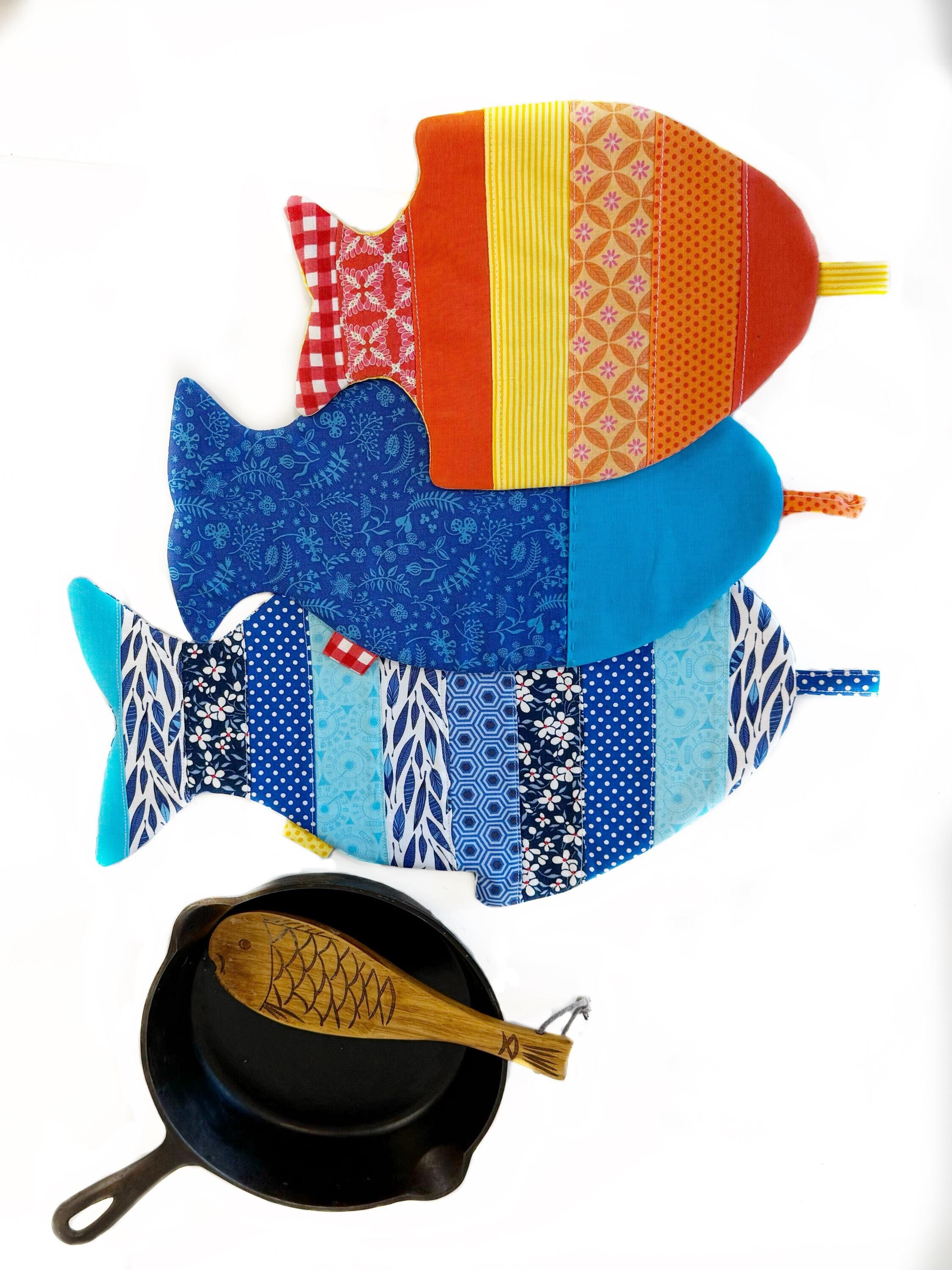 Fish Potholder Pattern: DIY Paper Quilt, 3 Sizes (PDF Pattern) - Etsy