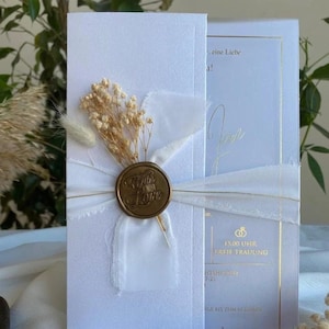 Code : 1065 Carte d'invitation de mariage en acrylique, faite à la main, couleur blanche image 1