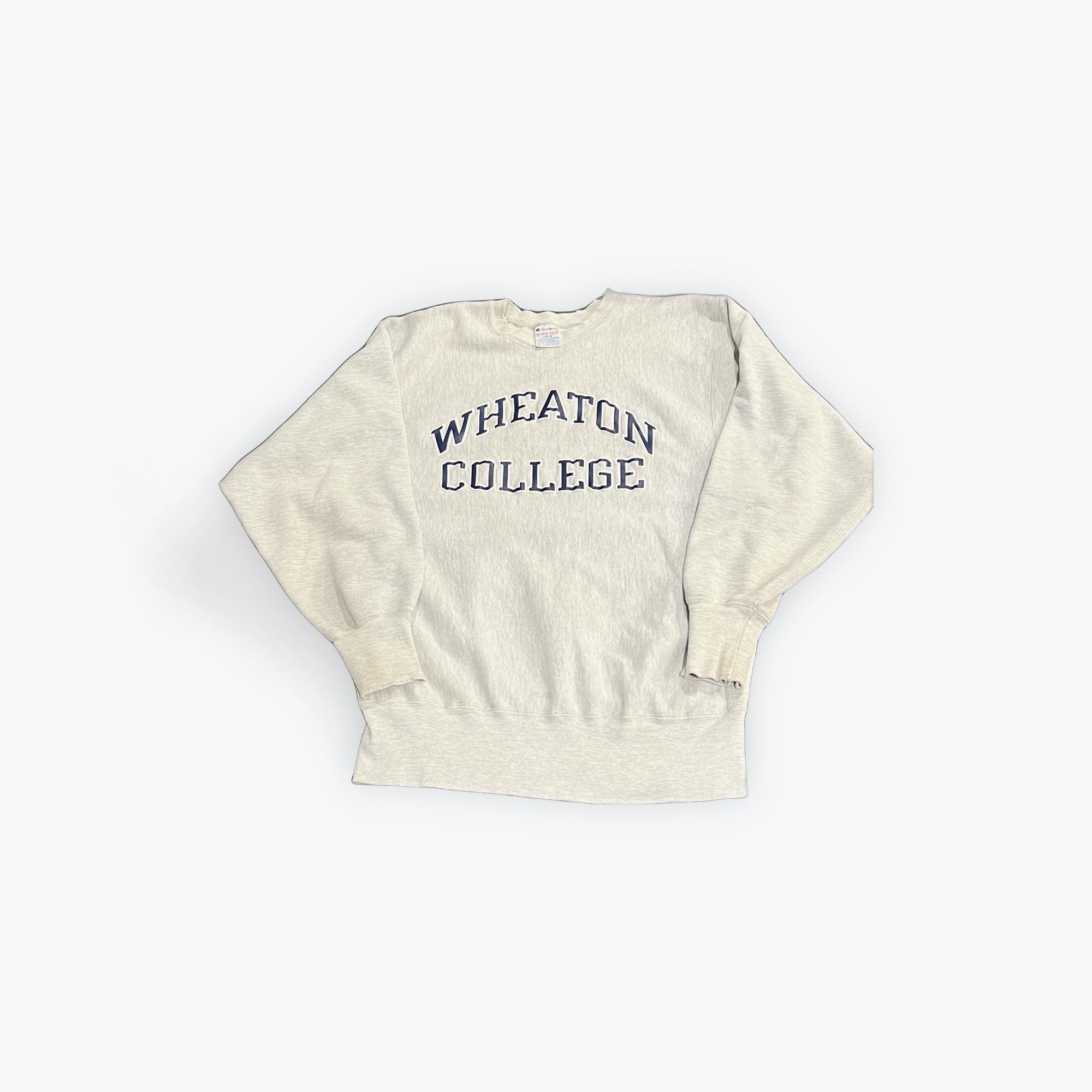 Vintage Champion Reverse Weave Wheaton College Size Large Crewneck 