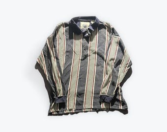 Cosi Size Large Long Sleeve Polo Rugby Style