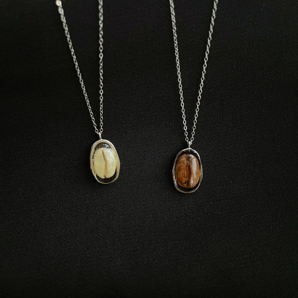 Coffee Bean Necklace Etsy