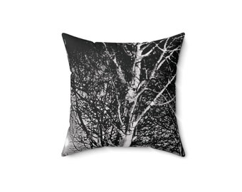 Wurm Mond Baum Foto Kissen, Rustikales Natur Dekor