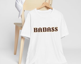 Koszulka unisex Badass, wyrazista grafika, Bella+Canvas 3001