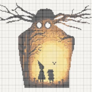 Over the Garden Wall cross stitch pattern (cute DIY make at home pattern, Wirt, Greg, Beatrice and The Beast) Digital Format - PDF