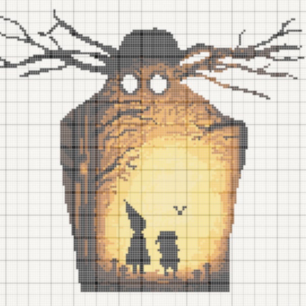 Over the Garden Wall cross stitch pattern (cute DIY make at home pattern, Wirt, Greg, Beatrice and The Beast) Digital Format - PDF