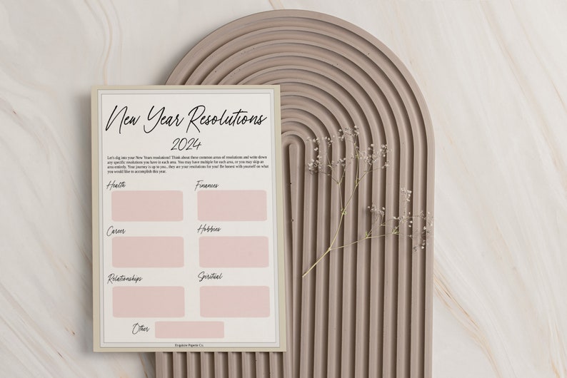 Resolution Printable, New Year Resolution Template, Resolution Tracker ...