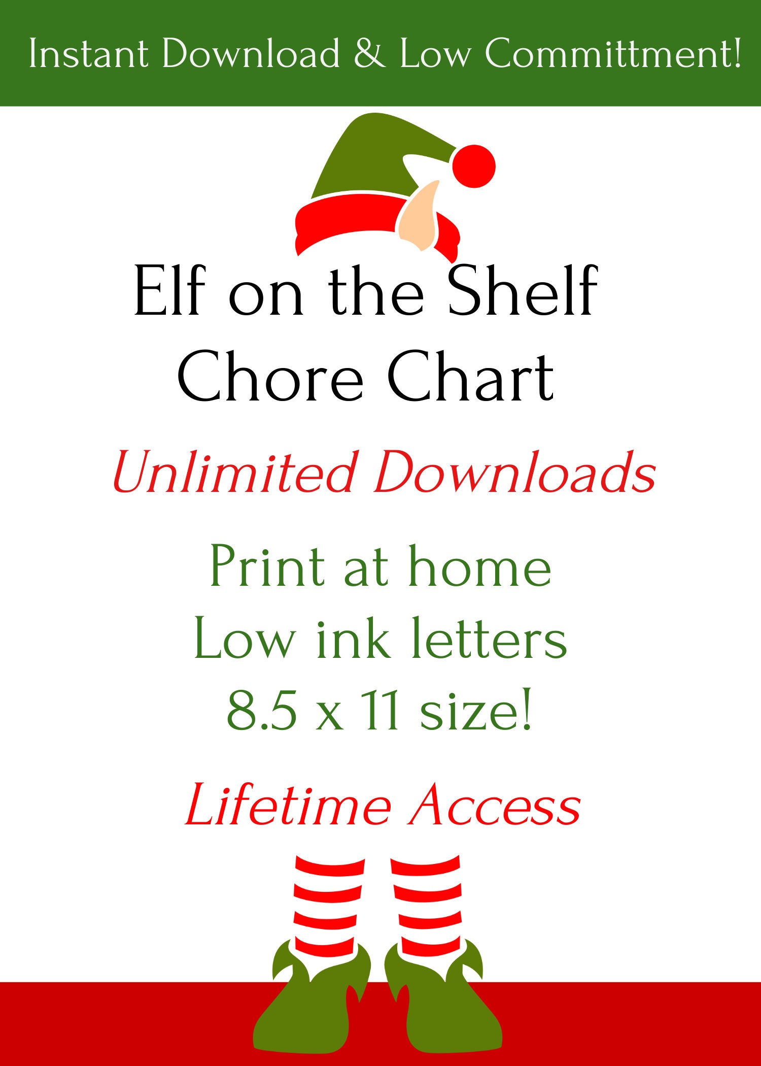 Elf Letters & Chore Chart Printables Instant Access 8 - Etsy
