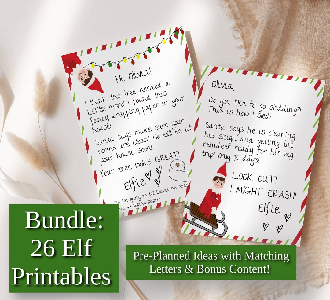 Elf BUNDLE Printables Elf Letters With Ideas Bonus Content Etsy Australia Elf BUNDLE Printables Elf Letters With Ideas Bonus Content Etsy Australia