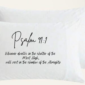 Psalm 91:1 Christian Pillowcase
