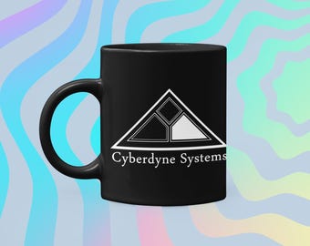 Terminator Cyberdyne Becher: Sci-Fi Logo Schwarze Kaffeetasse