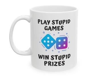 Spielen Sie Dumme Spiele Tasse: Lustige sarkastische Humor Kaffeetasse