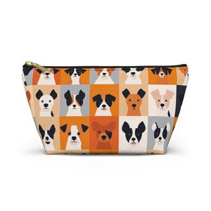 Dog Lover Accessory Pouch, Cute Dog Print Makeup Bag, Pet Owner Gift, Animal Lover Pouch, Travel Organizer for Dog parents