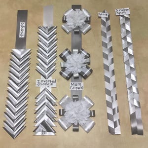 Customizable Homecoming Mum Garter: Braids & Ribbon Chains, Made to Order