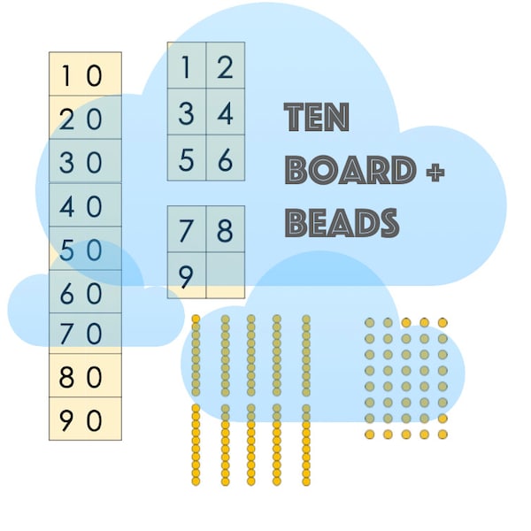 Montessori Ten & Teen Board Printable