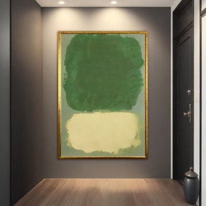 Mark Rothko grüne leinwand , mark rothko produktion , moderne wandkunst , abstrakte kunst , grüne abstrakte malerei, getrommelte leinwand