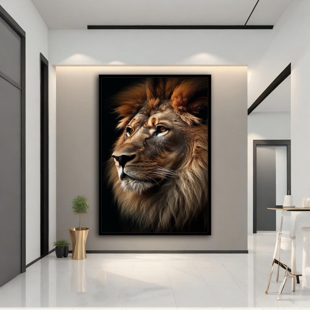 Lion King Canvas Wall Art, Lion King Canvas, Lion Art, Lion King Wall