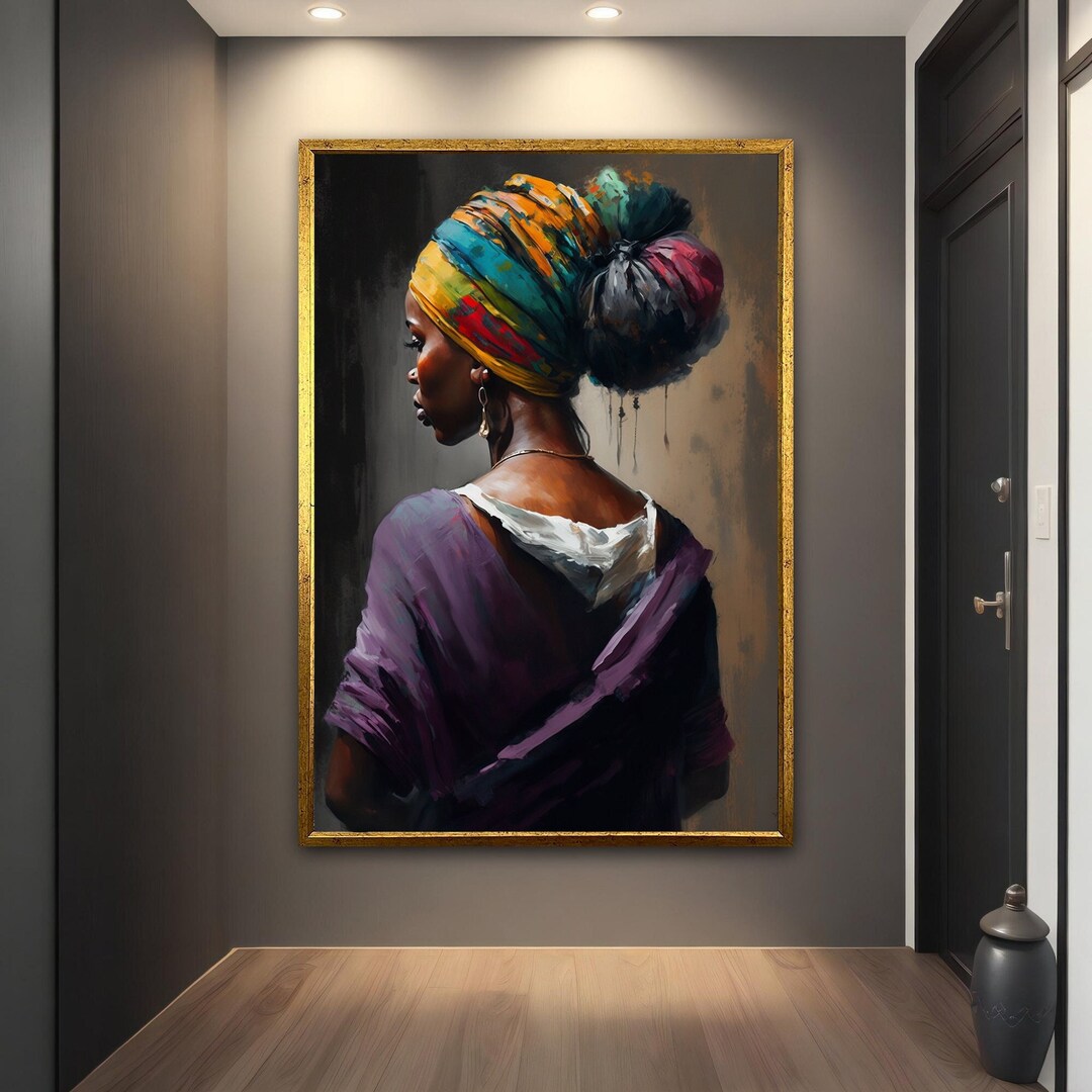 African Woman Canvas Wall Art, Ethnic Canvas Wall Art, Ethnic Wall