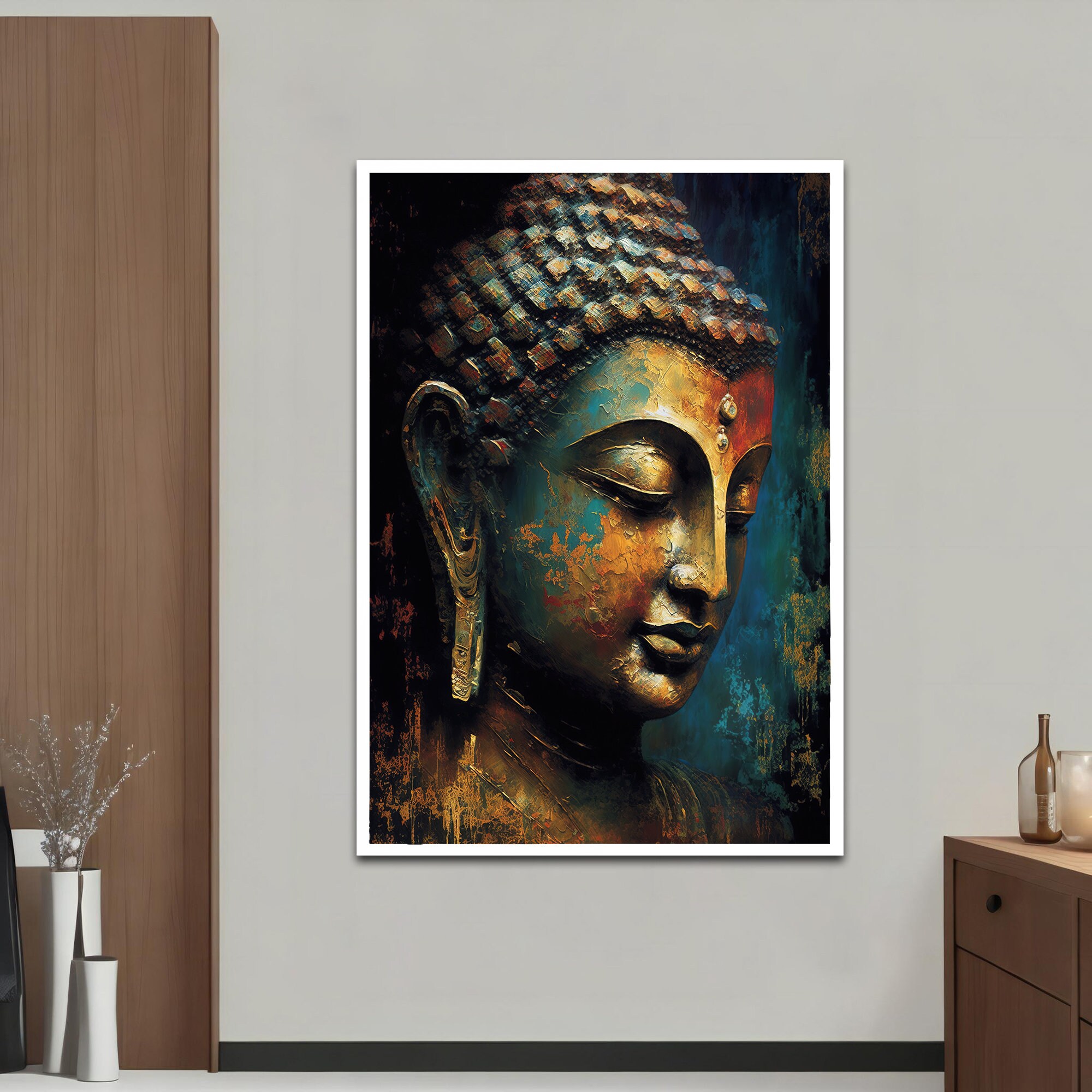 Buddha Canvas Wall Art Buddha Print Canvas Buddha Wall Art Etsy UK