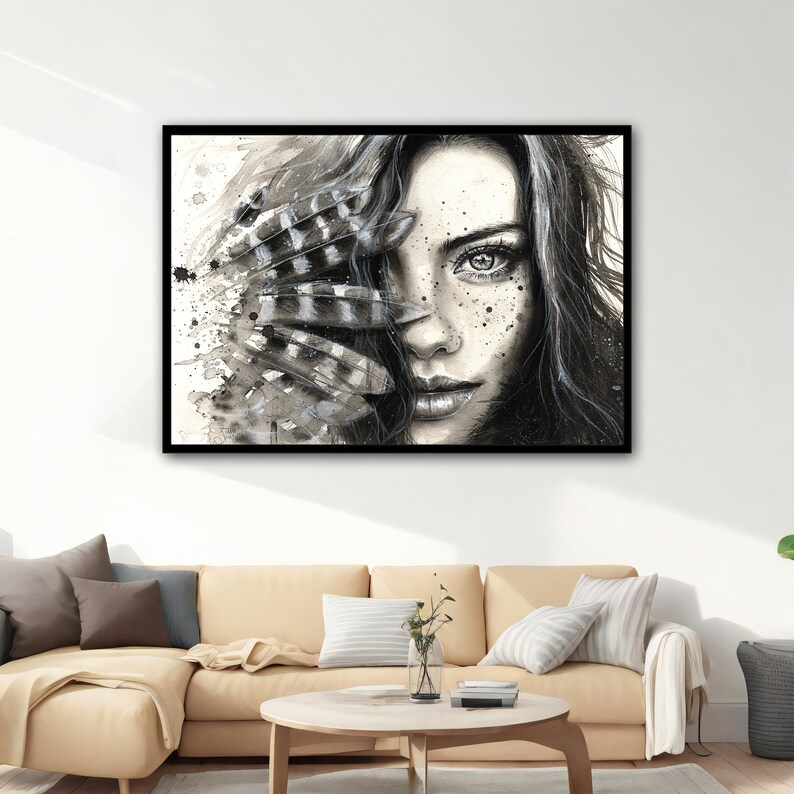 Modern Woman Wall Art, Modern Woman Canvas Print, Woman Canvas, Woman Wall Decor, Woman Wall Art
