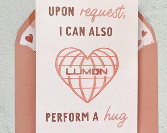 Biglietto di San Valentino stampabile / Ispirato a Severance TV: abbraccio disponibile su richiesta / Download digitale Lumon Industries