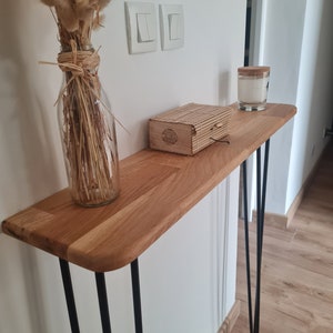 oak shelf for wall console