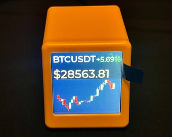 CRYPTOCURRENCY & STOCKS Digital Ticker Tracker | Real Time BITCOIN Price Display Gadget | Crypto Gift