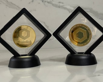 CHAINLINK Physical Coin | Collectible Cryptocurrency Money | LINK Souvenir | Gold Commemorative Coin | Crypto Gifts