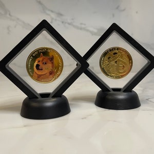 DOGECOIN Physical Coin | Collectible Cryptocurrency Money | DOGE Souvenir | Gold Commemorative Coin | Crypto Gifts