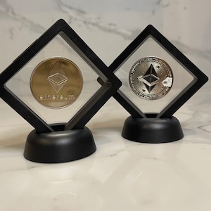 ETHEREUM Physical Coin | Collectible Cryptocurrency Money | ETH Souvenir | Silver Commemorative Coin | Crypto Gifts