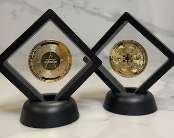 CARDANO Physische Münze | Sammler-Kryptogeld | ADA-Souvenir | Gold Gedenkmünze | Krypto-Geschenke