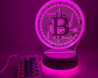 Bitcoin LED Night Light: 16-Color Crypto Ambiance Lamp