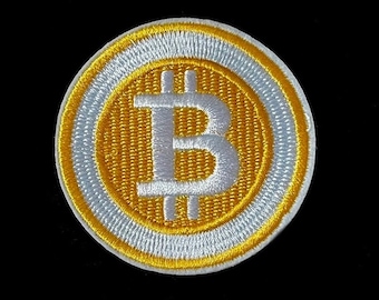 Bitcoin Aufnäher: Bitcoin Aufnäher: Gestickte Applikation (6 cm)