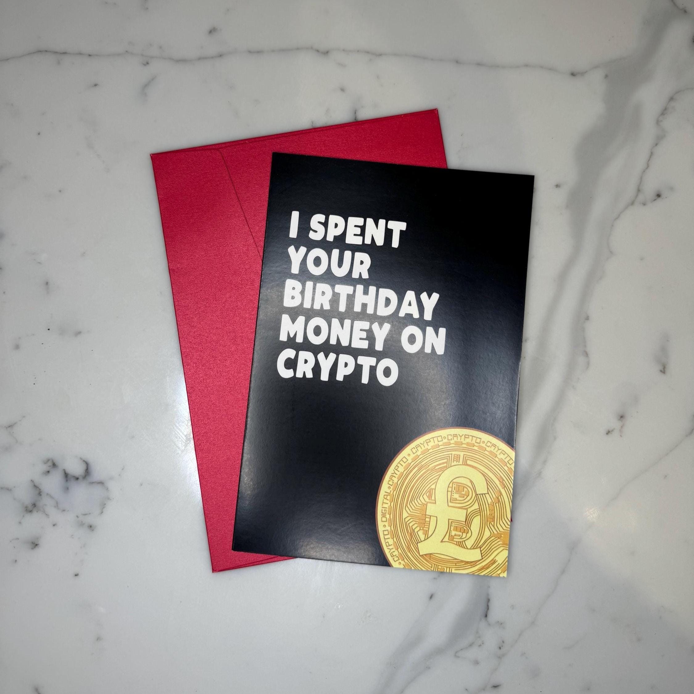 Funny Crypto Birthday Card: Bitcoin Investor Gift