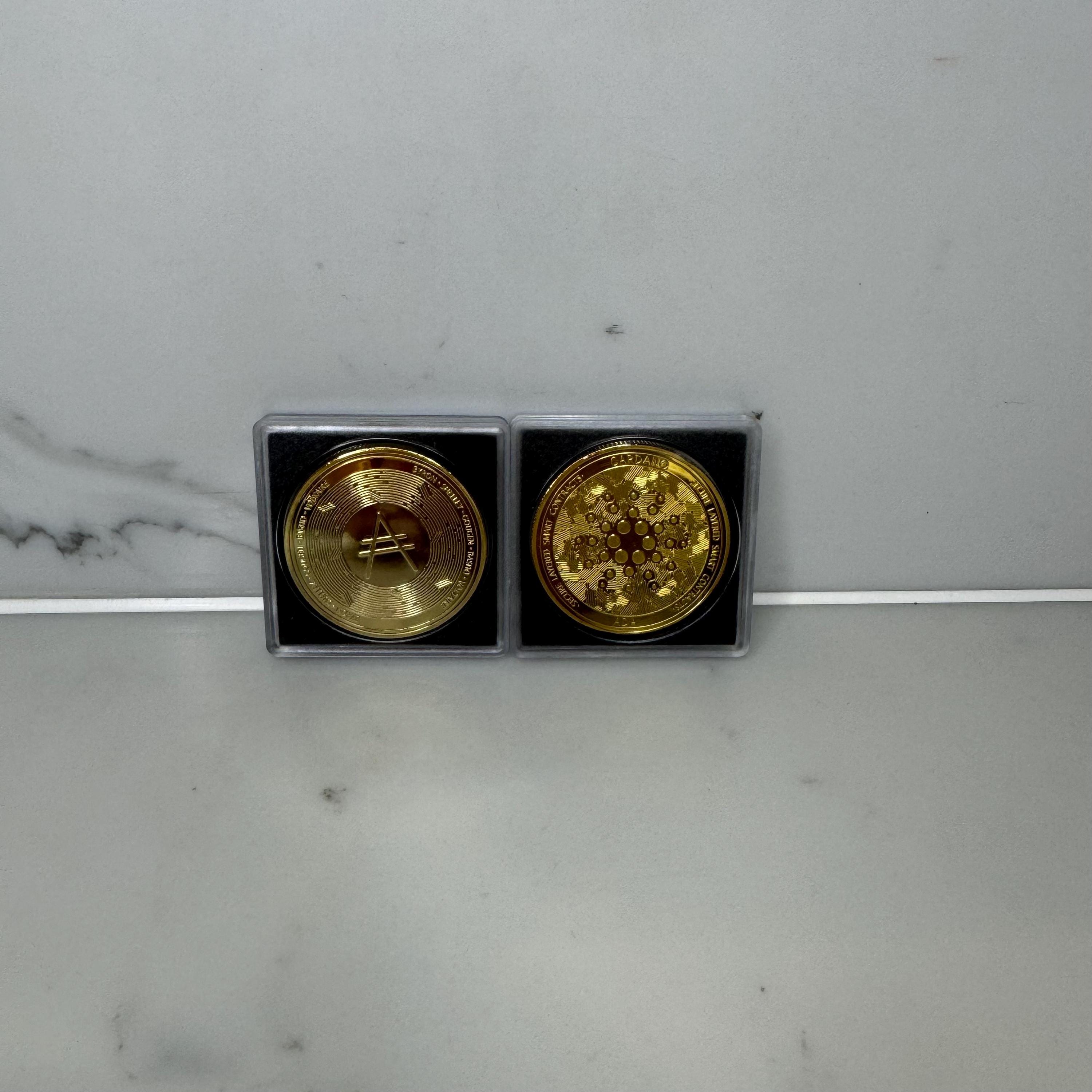 CARDANO 物理コイン | 収集可能な暗号通貨マネー | ADA 記念品 | 金記念コイン | 暗号通貨ギフト - Etsy 日本