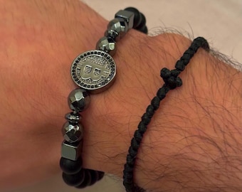 Bitcoin Armband Double Schwarz | Bitcoin Schmuck | Luxus-Crypto-Geschenke