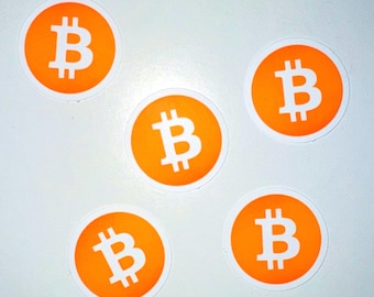 5 Stück Bitcoin Aufkleber | Krypto Zubehör | Mem Deko | Krypto-Geschenke