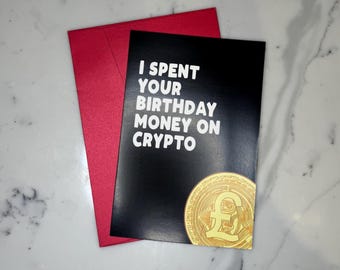 Lustige Krypto Geburtstagskarte: Bitcoin Kapitalanleger Geschenk