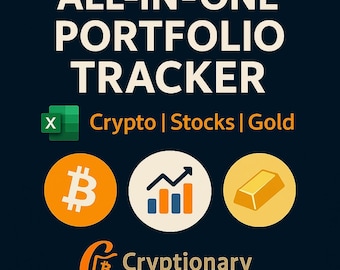 Bearbeitbarer Portfolio Tracker Excel: Krypto, Stocks, ETFs, Metals