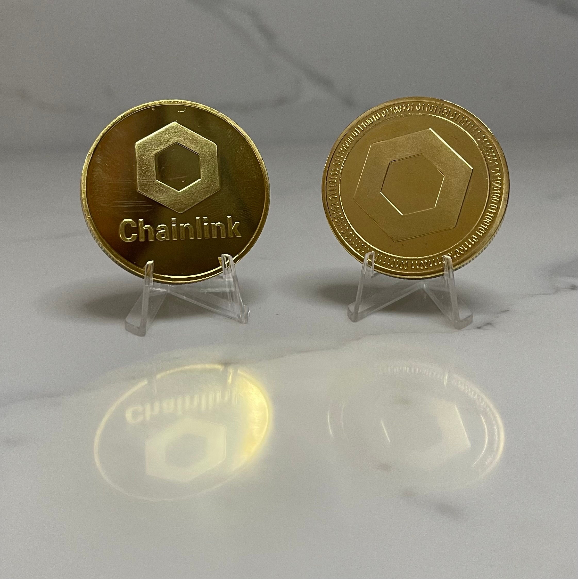 Moneda física CHAINLINK / Criptomoneda coleccionable / Recuerdo LINK /  Moneda conmemorativa de oro / Criptomonedas de regalo - Etsy España