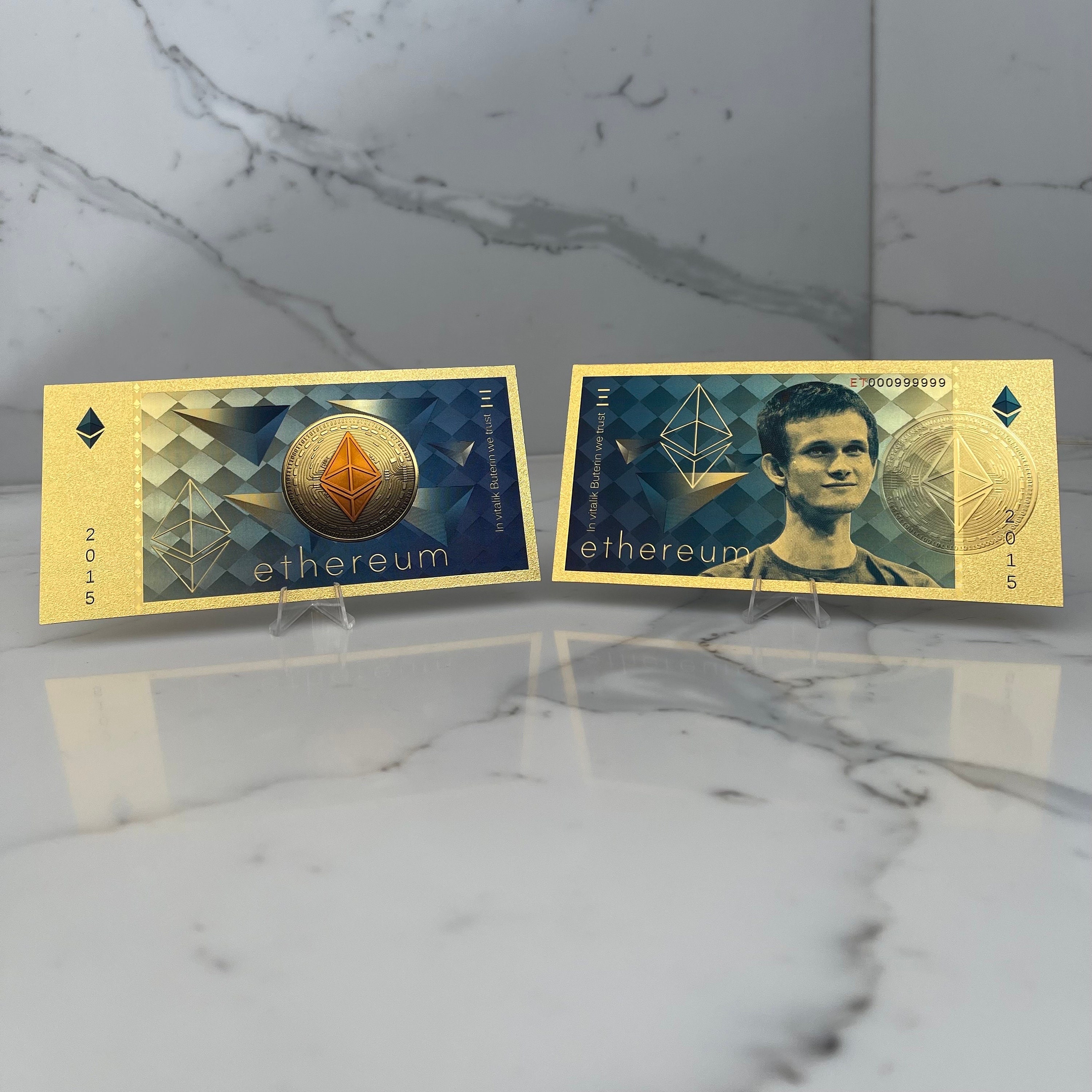 ETHEREUM Physical Bank Note | Gold Plated Cryptocurrency | ETH & Crypto  Money | Commemorative Collectible | Crypto Gifts - Etsy