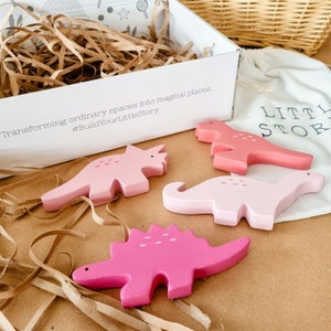 Pink Dino Discovery Wooden Toy Set image 1