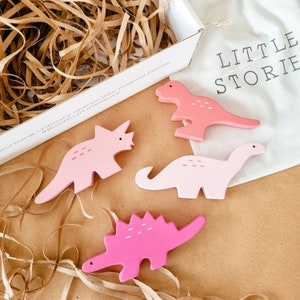 Pink Dino Discovery Wooden Toy Set image 2